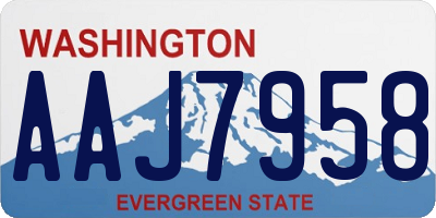 WA license plate AAJ7958