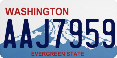 WA license plate AAJ7959