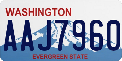 WA license plate AAJ7960