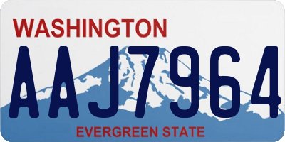 WA license plate AAJ7964