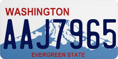 WA license plate AAJ7965