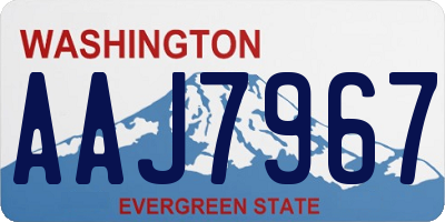 WA license plate AAJ7967