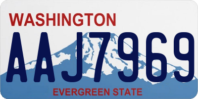 WA license plate AAJ7969