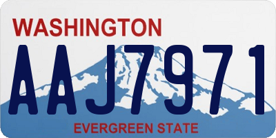 WA license plate AAJ7971