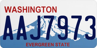 WA license plate AAJ7973