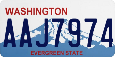 WA license plate AAJ7974