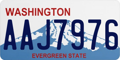 WA license plate AAJ7976