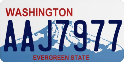 WA license plate AAJ7977