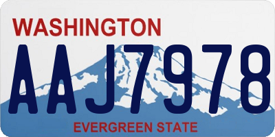 WA license plate AAJ7978