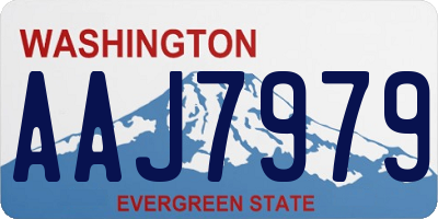 WA license plate AAJ7979