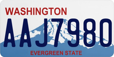 WA license plate AAJ7980