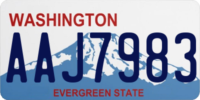 WA license plate AAJ7983