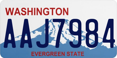 WA license plate AAJ7984