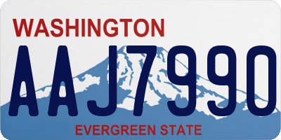 WA license plate AAJ7990