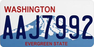 WA license plate AAJ7992