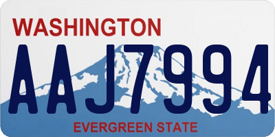 WA license plate AAJ7994