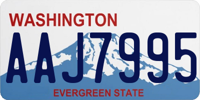 WA license plate AAJ7995