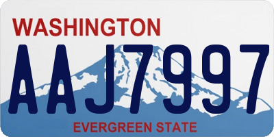 WA license plate AAJ7997