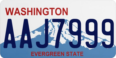 WA license plate AAJ7999