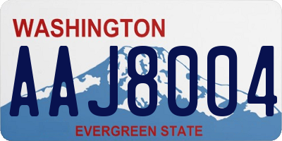 WA license plate AAJ8004