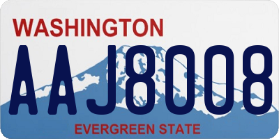 WA license plate AAJ8008