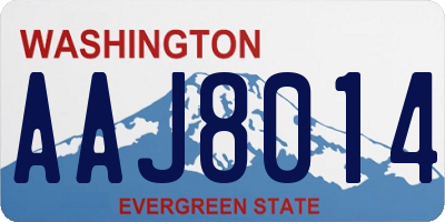 WA license plate AAJ8014