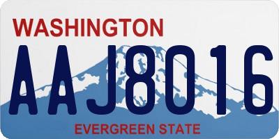 WA license plate AAJ8016