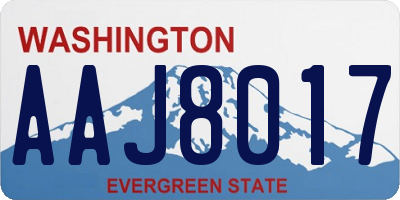 WA license plate AAJ8017