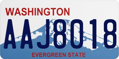 WA license plate AAJ8018