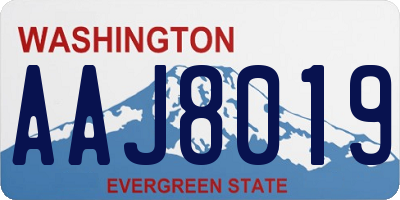 WA license plate AAJ8019