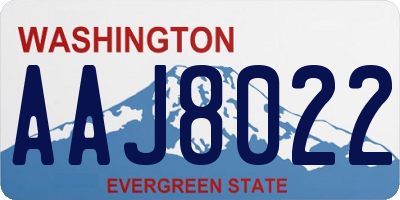 WA license plate AAJ8022