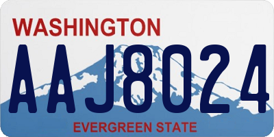 WA license plate AAJ8024