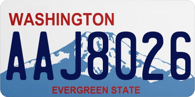 WA license plate AAJ8026