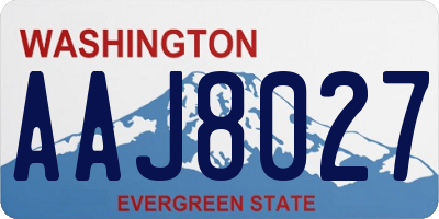 WA license plate AAJ8027