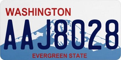 WA license plate AAJ8028