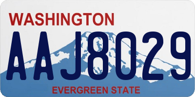 WA license plate AAJ8029