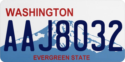 WA license plate AAJ8032