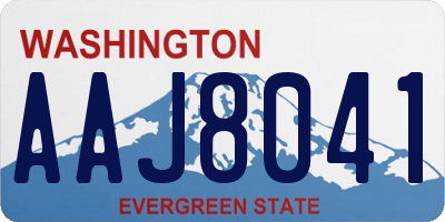 WA license plate AAJ8041