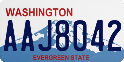 WA license plate AAJ8042