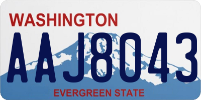 WA license plate AAJ8043