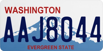 WA license plate AAJ8044