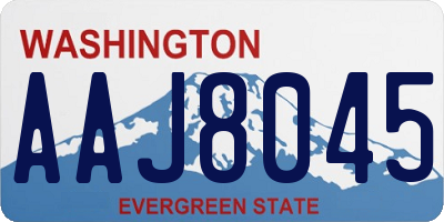 WA license plate AAJ8045