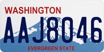 WA license plate AAJ8046