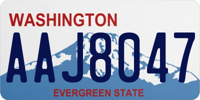 WA license plate AAJ8047