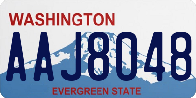 WA license plate AAJ8048