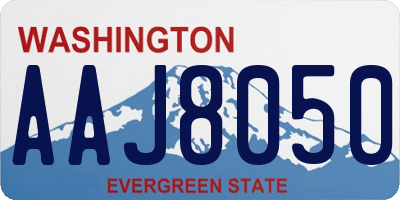 WA license plate AAJ8050