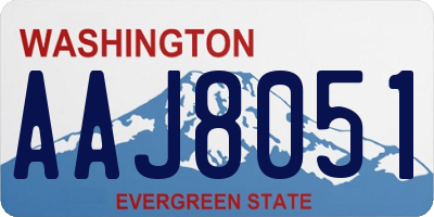 WA license plate AAJ8051