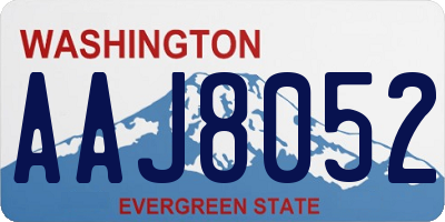 WA license plate AAJ8052