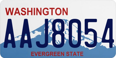 WA license plate AAJ8054