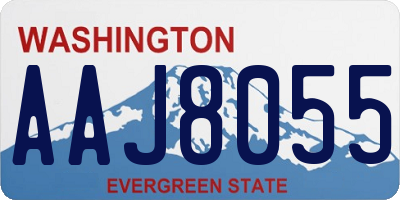 WA license plate AAJ8055